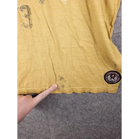 Affliction T Shirt Men's 3XL Skull Death from Above Bombs Embroidered *** NWT - Picture 6 of 10